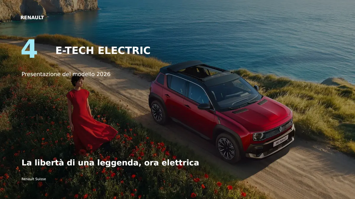 Copertina della presentazione Renault 4 E-Tech electric