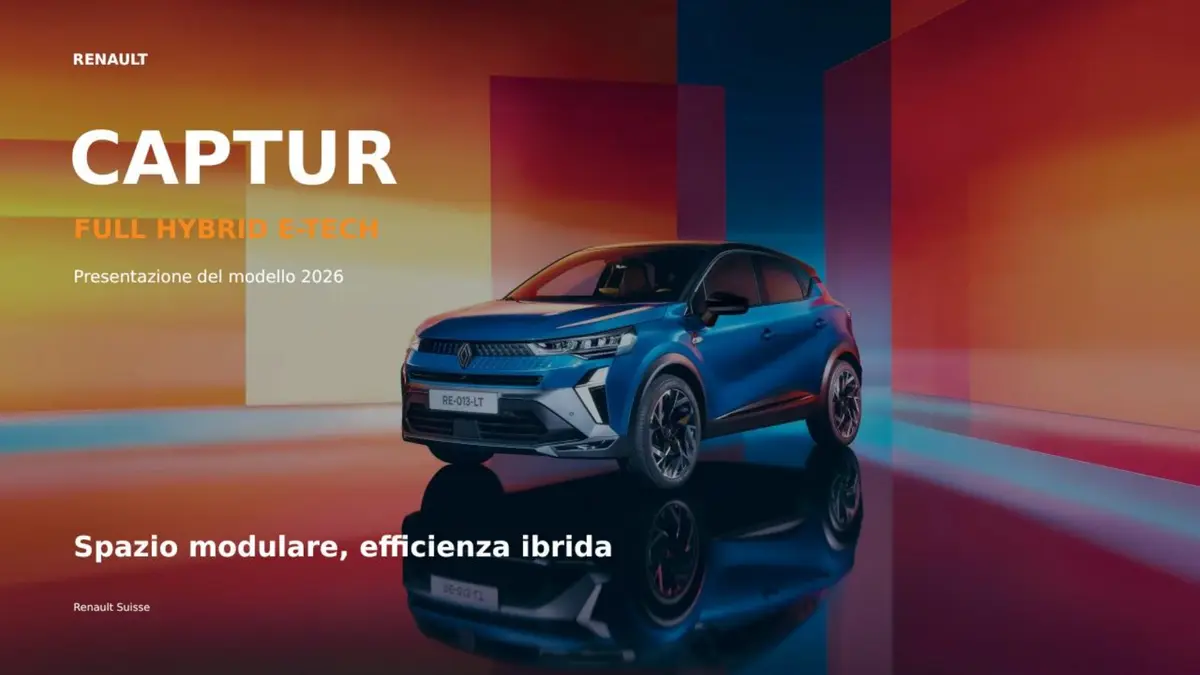 Copertina della presentazione Renault Captur full hybrid E-Tech
