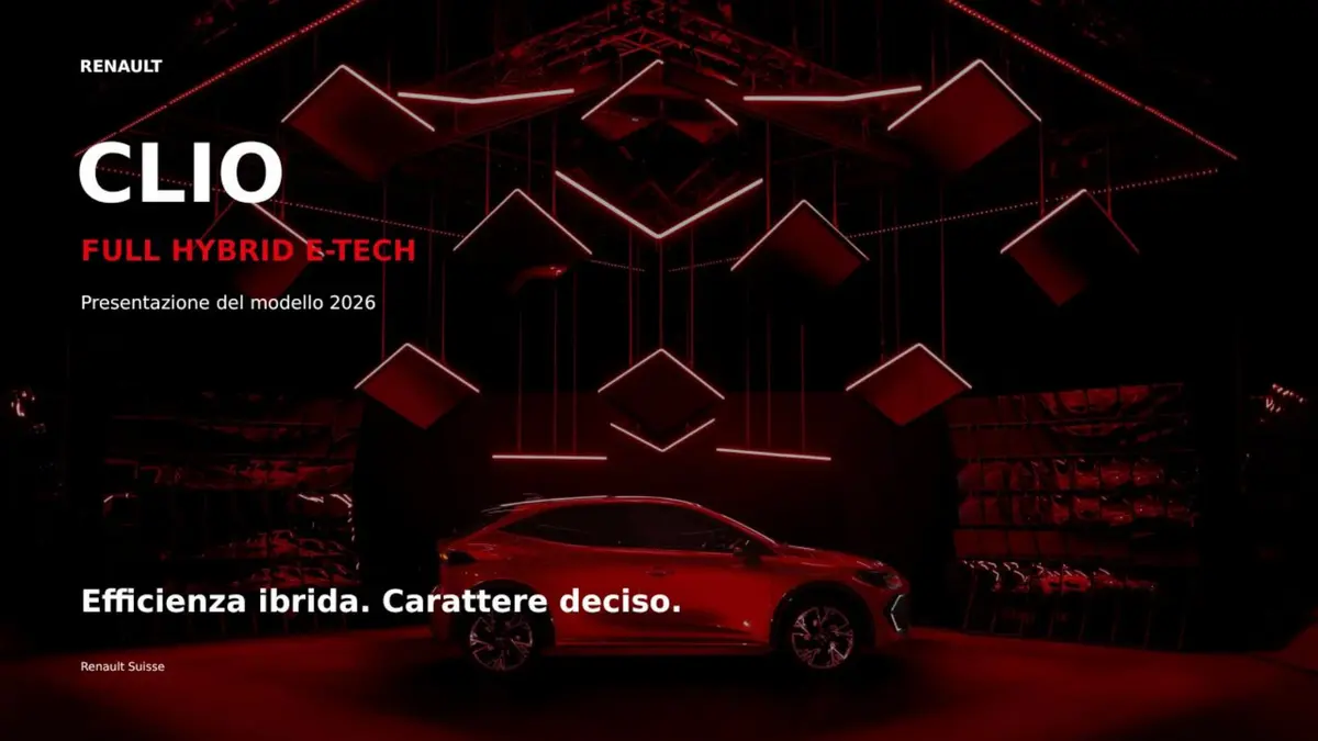 Copertina della presentazione Renault Clio full hybrid E-Tech