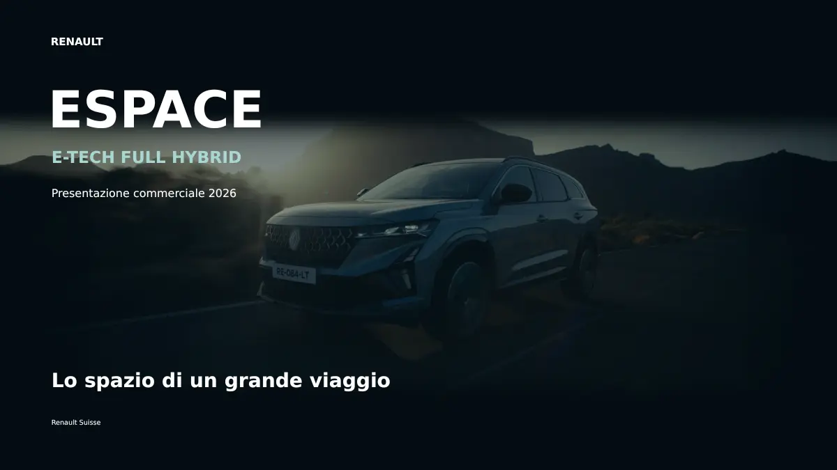 Copertina della presentazione Renault Espace E-Tech full hybrid