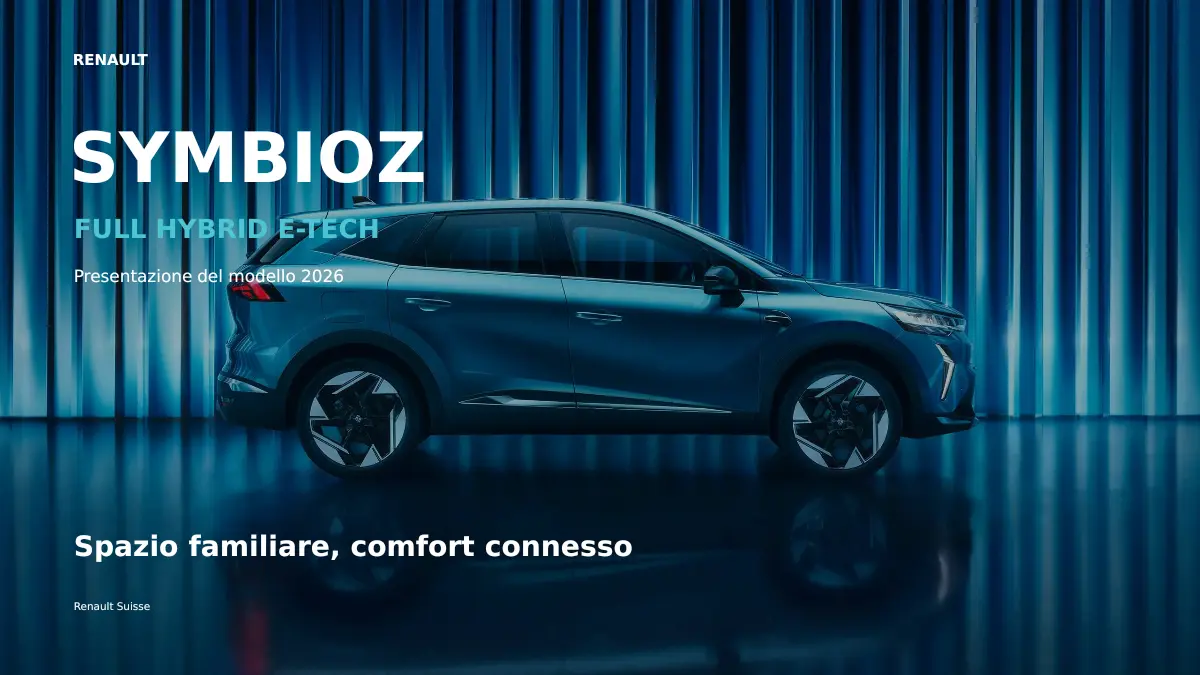 Copertina della presentazione Renault Symbioz E-Tech full hybrid