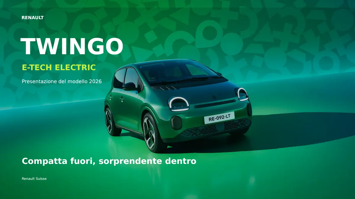 Copertina della presentazione Renault Twingo E-Tech electric