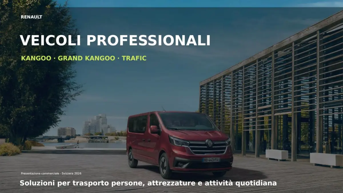 Copertina della presentazione Renault Veicoli Professionali